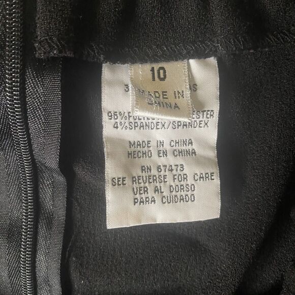 Vintage 80s STUDIO I Midi Skirt Blouse 2-Piece Set Suit Womens 10 Brown Black - Picture 12 of 15